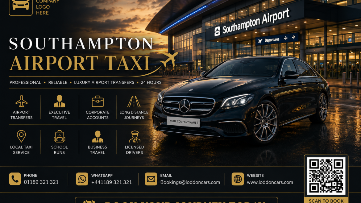 Loddon Cars Southampton Airport Taxi waiting outside Southampton Airport terminal