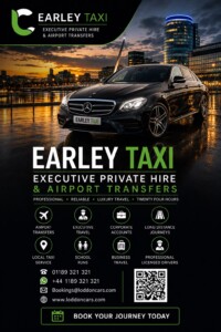 Earley Taxi - Reading Taxis Executive Heathrow Airport transfer from Earley by Loddon Cars.