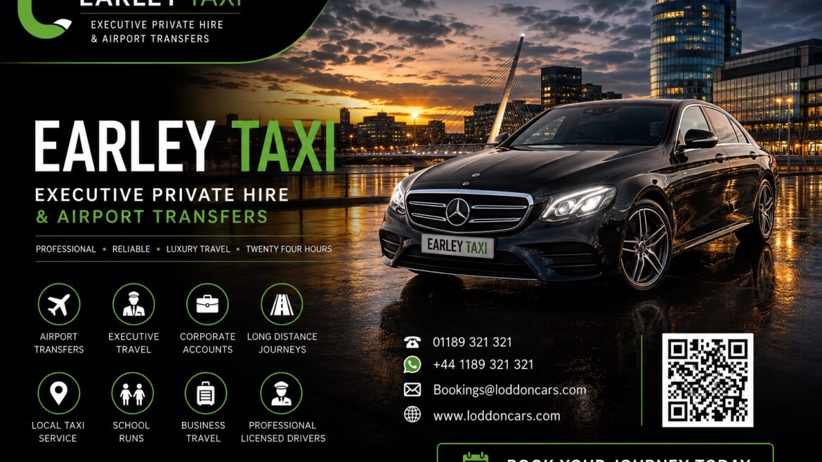 Executive Heathrow Airport transfer from Earley by Loddon Cars.
