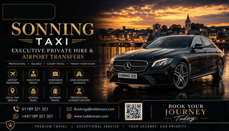 Sonning Taxi by Loddon Cars providing reliable local taxi services and airport transfers in Sonning, Berkshire.