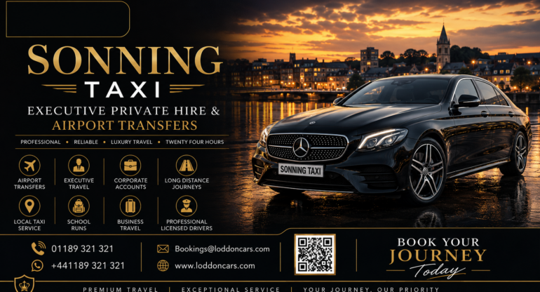Sonning Taxi by Loddon Cars providing reliable local taxi services and airport transfers in Sonning, Berkshire.
