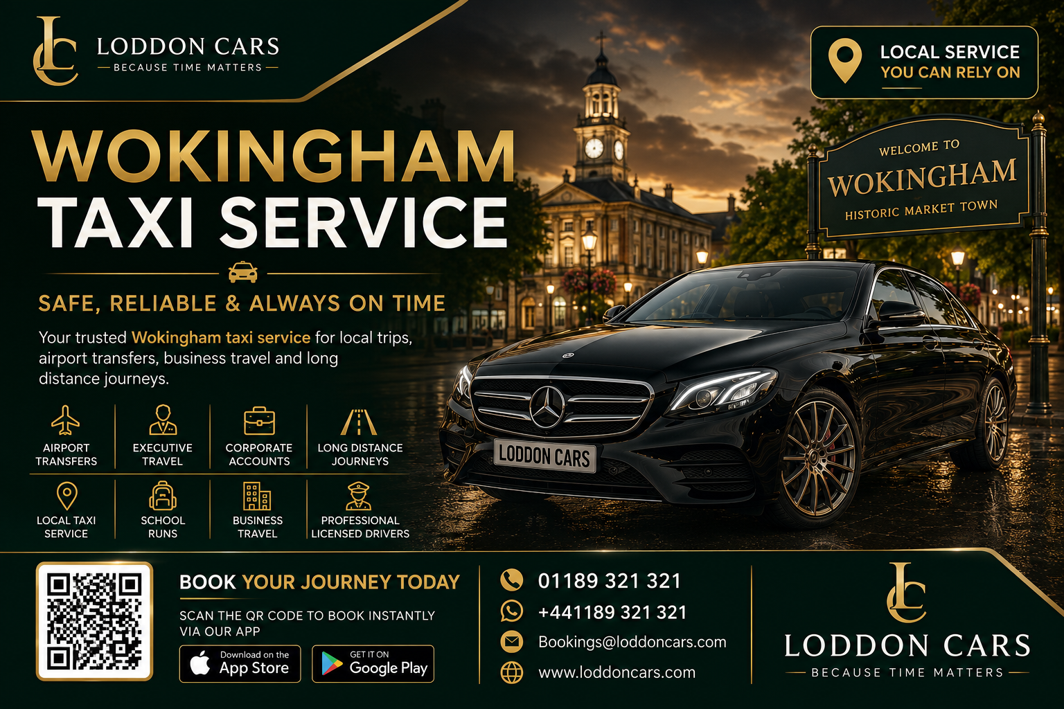 Wokingham Taxi available for local and long distance journeys