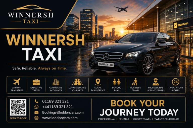 Winnersh Taxi by Loddon Cars providing reliable local taxi services, executive travel and airport transfers in Winnersh, Berkshire.